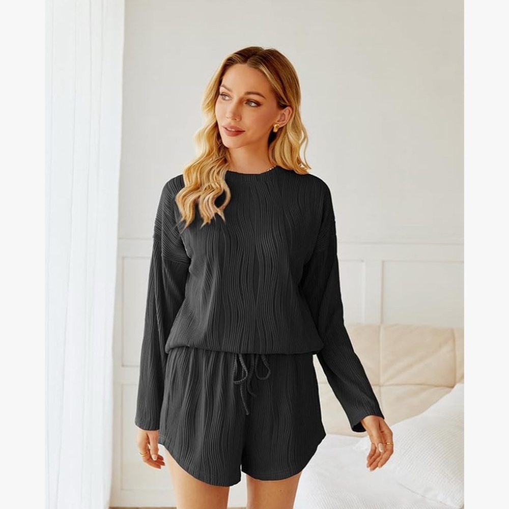 Women's Black Lounge Set